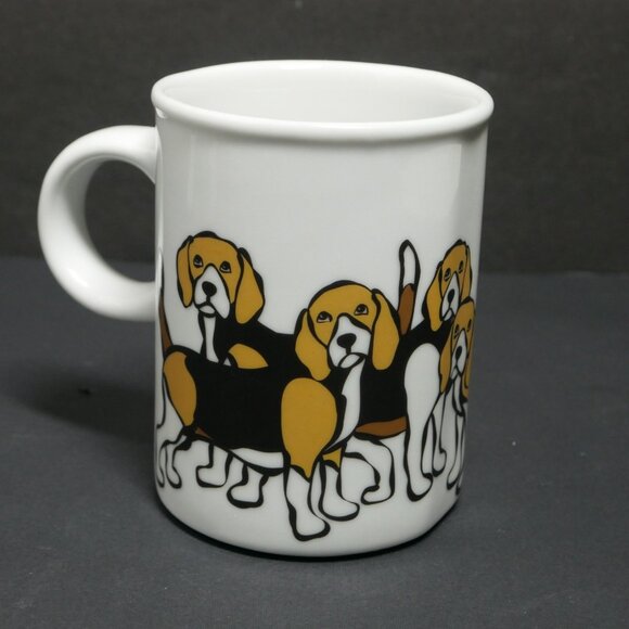 Marc Tetro Coffee Tea Mug Beagles Dogs Danesco Montreal Canada - Picture 1 of 5